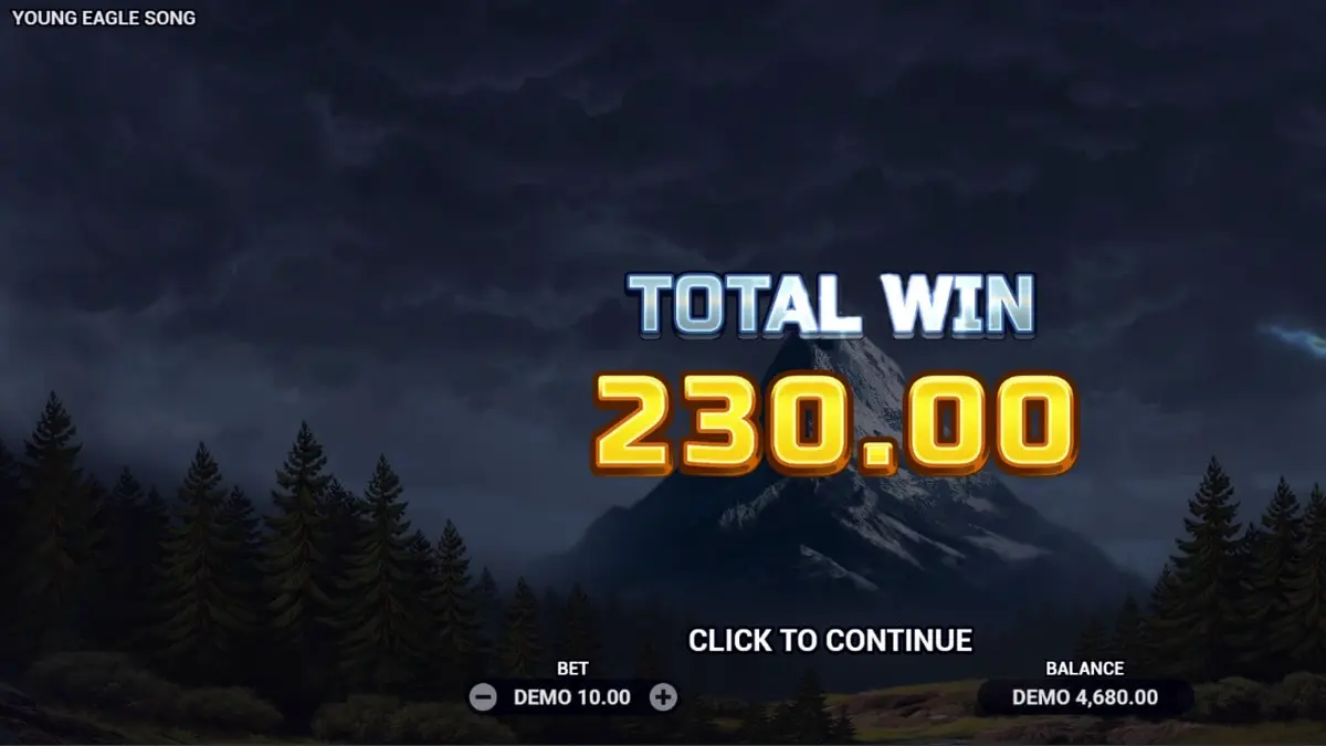 Pemandangan alam liar Amerika Utara dalam slot Young Eagle Song